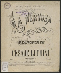 La Nervosa : Polka per Pianoforte / di Cesare Luchini