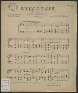 Pagina d'album per pianoforte / di A.Fr. De Balestrini