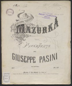 Mazurka per pianoforte / di Giuseppe Pasini