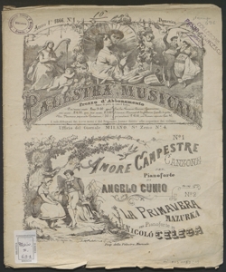 Amore campestre : canzone per pianoforte / di Angelo Cunio