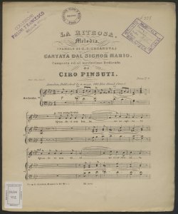 La Ritrosa : Melodia / parole di G. C. Casanova ; composta da Ciro Pinsu6