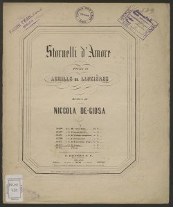 Stornelli d'amore ... : N.6. Il Sogno / Nicola De Giosa