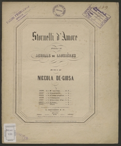 Stornelli d'amore ... : N.6. Il Sogno / Nicola De Giosa