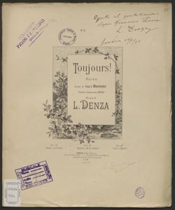 Toujours! : mélodie / paroles françaises de Jules Ruelle ; d'après Fred. E. Weatherly