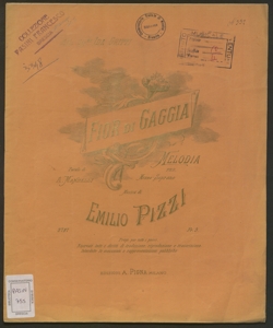 Fior di Gaggia : melodia per Mezzo Soprano / parole di A.Mandelli ; musica di Emilio Pizzi