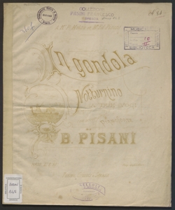 In gondola : notturnino a due voci con accomp. di pianoforte / musica di B. Pisani