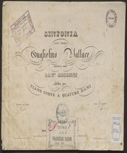 Sinfonia nell'Opera Guglielmo Vallace / Musica del Cav.e Rossini ; ridotta per piano forte a quattro mani