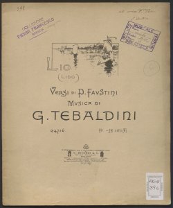 Lio (Lido) / versi di P. Faustini ; musica di G. Tebaldini