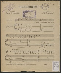 Soccorrimi! / parole di Cesare Augusto Levi ; musica di P. A. Tirindelli