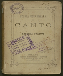 Storia universale del canto / di Gabriele Fantoni