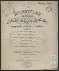 Ouverturen für Orchester : arrangement für das Pianoforte zu vier Händen / Felix Mendelssohn Bartholdy