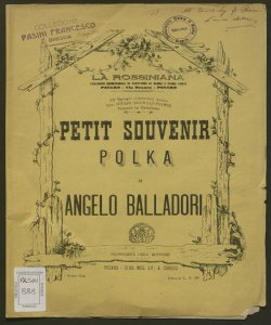 Petit souvenir : polka / di Angelo Balladori