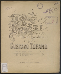 4 pezzi per canto e pianoforte : op. 53 / di Gustavo Tofano