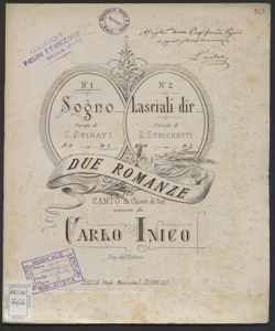 Sogno / [musica] di Carlo Inico ; parole di L. Stecchetti