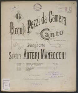 1: Quando cadran le foglie / poesia di Stecchetti ; musica di S.Auteri Manzocchi
