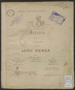 N.1: In Fa, sop. o tenore / parole di E. Mancini ; musica di Luigi Denza