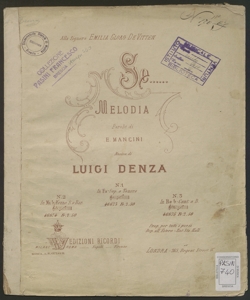 Se... : melodia / parole di E. Mancini ; musica di Luigi Denza