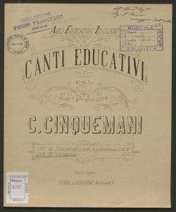 Canti educativi / del Can.co Professore G. Cinquemani