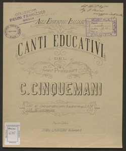 Canti educativi / del Can.co Professore G. Cinquemani