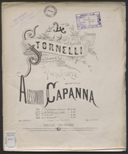 4 stornelli in chiave di sol con accomp.° di pianoforte ... / Alessandro Capanna