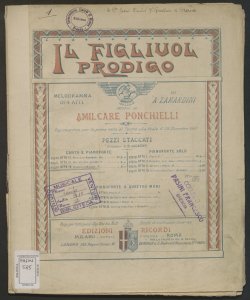 Il Figliuol prodigo : melodramma in quattro atti / di A. Zanardini ; musica di Amilcare Ponchielli