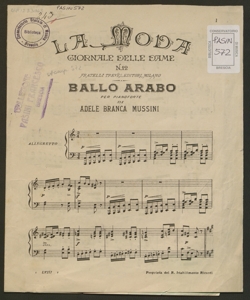 Ballo arabo : per pianoforte / di Adele Branca Mussini