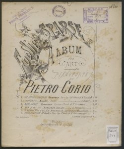 Foglie sparse : album per canto con accomp.to di pianoforte / di Pietro Corio
