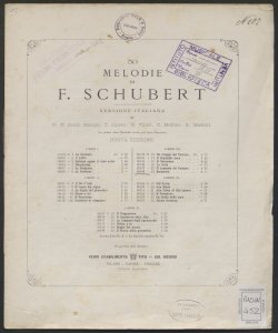30 Melodie / di Francesco Schubert ; versione italiana di N. di Santo Mango