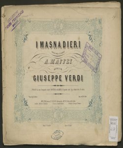 I Masnadieri / poesia del cav.e A. Maffei ; musica di Giuseppe Verdi