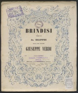 Brindisi / versi di A. Maffei ; musica di G. Verdi