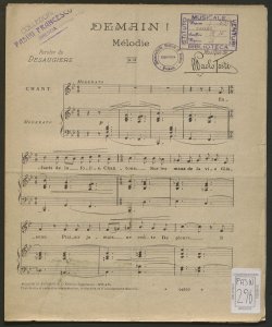 N.2 per mezzo-sop. ou baryton / paroles de Desaingers ; musique de F. Paolo Tosti