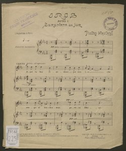 Serenata di Jor per tenore [da] Iris : pezzi staccati canto e pianoforte / libretto di Luigi Illica ; musica di Pietro Mascagni