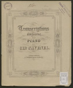 Transcriptions elegantes  : pour piano / par Chs. d'Avenel