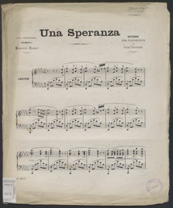 Una speranza : notturno per pianoforte / di Luigi Chevrier