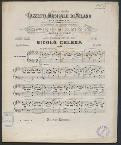 2.da romanza senza parole (in la bemolle), per pianoforte : op. 140 / di Nicolò Celega