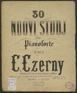 30 nuovi studj del meccanismo per piano forte : Op. 849 / da Carlo Czerny