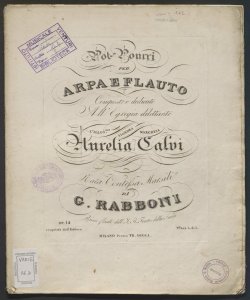 Pot-pourri per Arpa e Flauto : Op. 14 / G. Rabboni