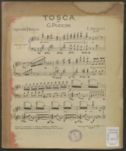 Tosca di G. Puccini : capriccio-fantasia per pianoforte / di E. Becucci