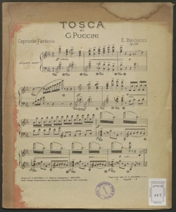 Tosca di G. Puccini : capriccio-fantasia per pianoforte / di E. Becucci