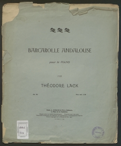 Barcarolle andalouse : pour le piano / par Theodore Lack