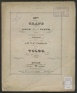 10.me grand solo : pour la flute avec accompagnement de piano ... / par Tulou