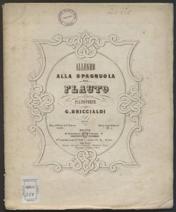 Allegro alla spagnuola per flauto con accomp.to di pianoforte : op. 69 / di G. Briccialdi