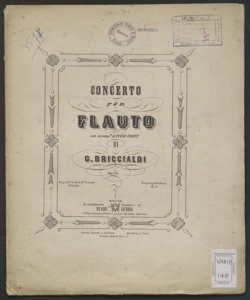 Concerto per flauto con accomp.to di piano forte / di G. Briccialdi