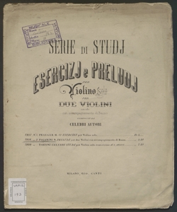 Preludj per due violini con accompagnamento di basso / di Nicolò Paganini