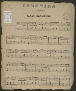 Leontina : mazurka / di Carlo Carandini