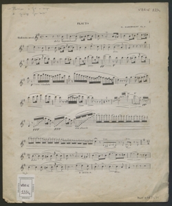 La passione : melodia di E. Coop / abbellita per flauto ed arpa ... da Giuseppe Gariboldi