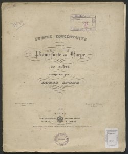 Sonate concertante pour piano-forte ou harpe et flûte Op. 113 / composée par Louis Spohr