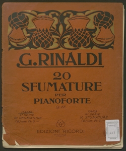 20 Sfumature per pianoforte Op.68 : prima serie / G. Rinaldi