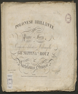 Polonese brillante per piano-forte : opera 11. / composta e dedicata a madamigella Giuseppina Roux da Bartolomeo Grassi