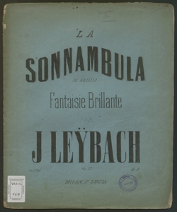 Fantaisie brillante pour piano sur La Sonnambula : opéra de V. Bellini / par J. Leybach